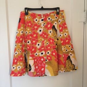 LulaKate Floral Pattern Skirt - Size 8